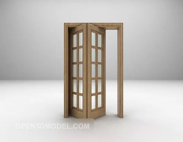 Door Glass With Pattern Decorative 3d model