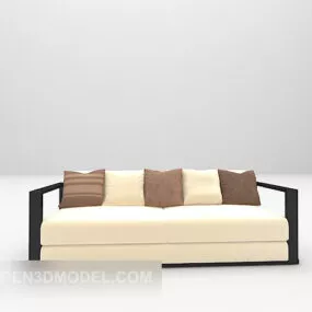 Grey Fabric Sofa Furniture 3d model