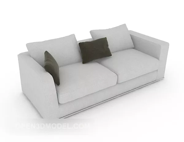Grey Home Double Sofa 3d model Grey Home Double Sofa 3d model