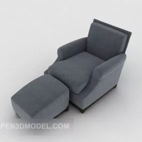 Grey Home Single Sofa 3d model