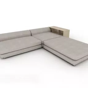 Grey Home Sofa Furniture 3d model