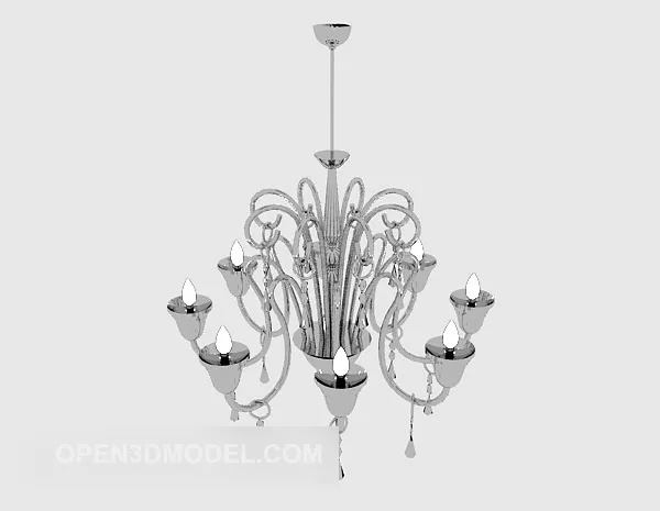 Grey Line Chandelier 3d model Grey Line Chandelier 3d model