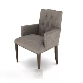 Grey Lounge Chair 3d model