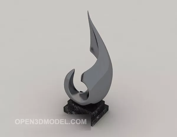 Grey Minimalist Abstract Figurine 3d model Grey Minimalist Abstract Figurine 3d model