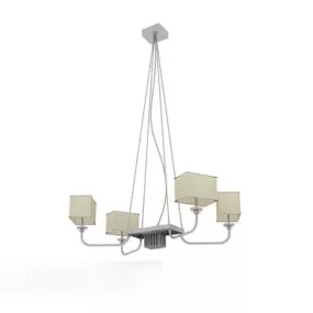 Grey Minimalist Style Chandelier 3d model