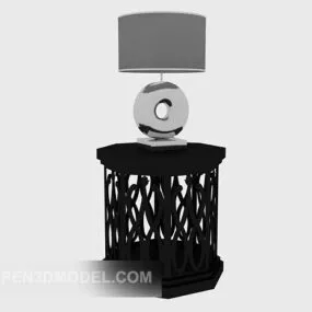 Grey Minimalist Table Lamp 3d model