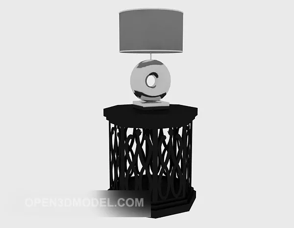 Grey Minimalist Table Lamp 3d model Grey Minimalist Table Lamp 3d model