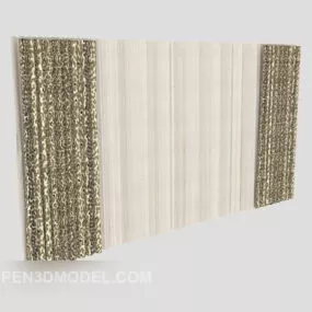 Grey Modern Home Curtains 3d model