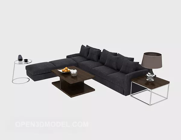 Grey Multi-seaters Sofa 3d model Grey Multi-seaters Sofa 3d model