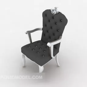 Vintage Grey Simple Single Sofa 3d model