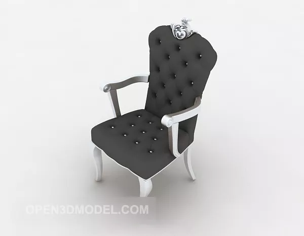 Vintage Grey Simple Single Sofa 3d model Vintage Grey Simple Single Sofa 3d model