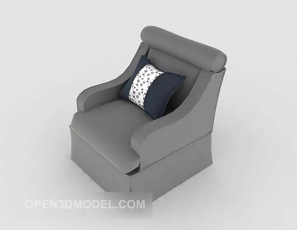Grey Single Simple Sofa 3d model Grey Single Simple Sofa 3d model