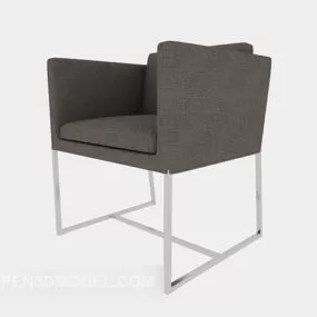 Grey Sofa Chair 3d model