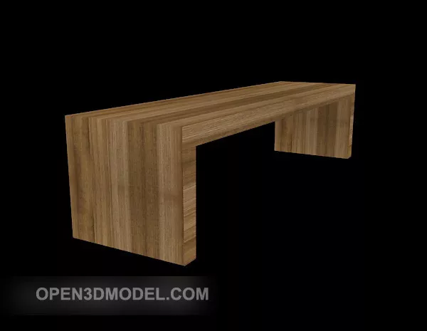 Rustic Bench Furniture 3d model