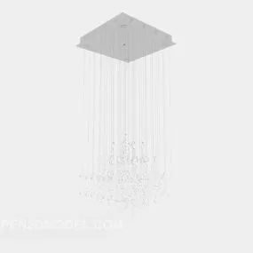 Grey Square Chandelier 3d model