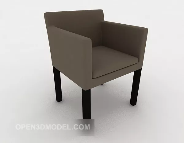 Grey Tie Single Sofa 3d model Grey Tie Single Sofa 3d model