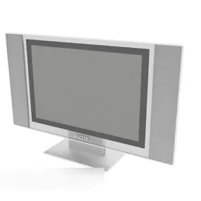 Grey Ultra-thin Flat Tv 3d model
