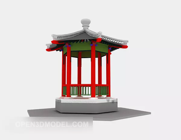 Traditional Architecture Garden Pavilion 3d model