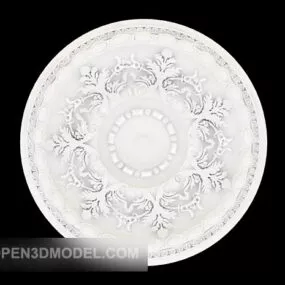 Gypsum Home Lamp Plate Structure 3d model