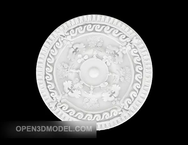 Gypsum Lamp Plate Structure 3d model Gypsum Lamp Plate Structure 3d model
