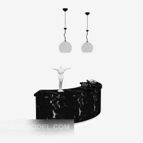 Hall Reception Desk 3d model