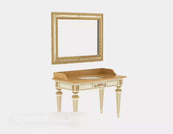 Mirror Camelia Art Frame 3d model