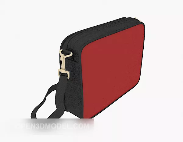 Handbag Bag Fashion Red Leather 3d model Handbag Bag Fashion Red Leather 3d model