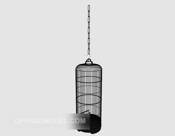 Hanging Birdcage Black 3d model Hanging Birdcage Black 3d model