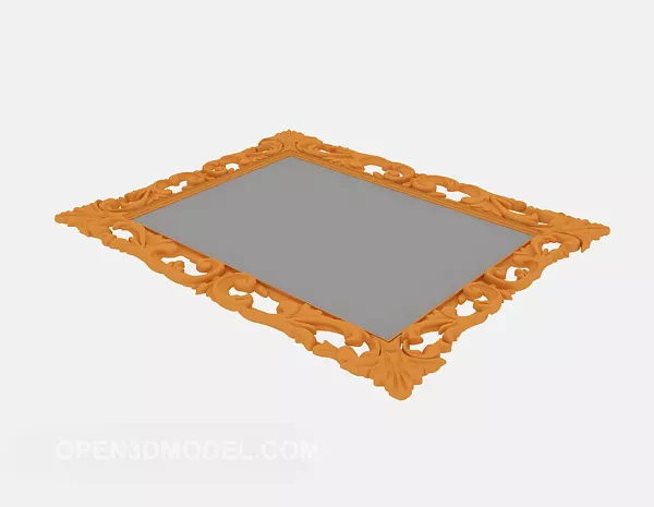Chinese Three Painting With Text 3d model