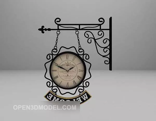 Minimal Square Clock 3d model