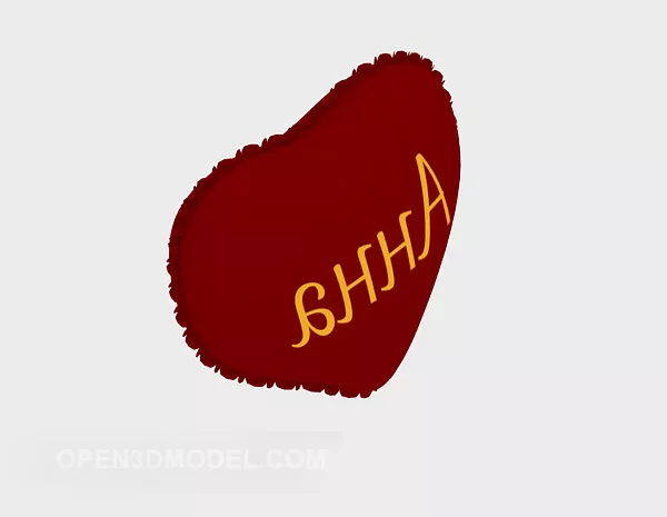 Heart Shaped Pillow 3d model Heart Shaped Pillow 3d model