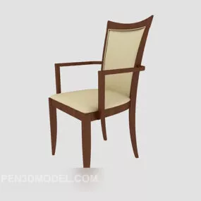 High Back Dining Armchair 3d model
