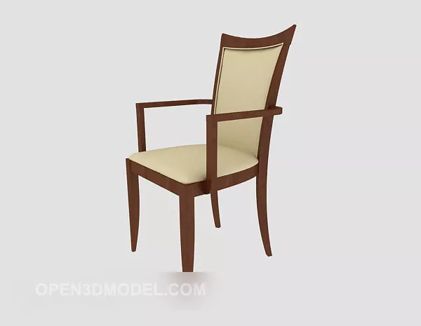 High Back Dining Armchair 3d model High Back Dining Armchair 3d model