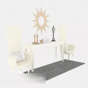 High Back Home Single Sofa 3d model