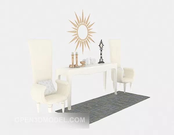 High Back Home Single Sofa 3d model High Back Home Single Sofa 3d model