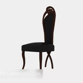 High-backwooden Wooden Dining Chair 3d model