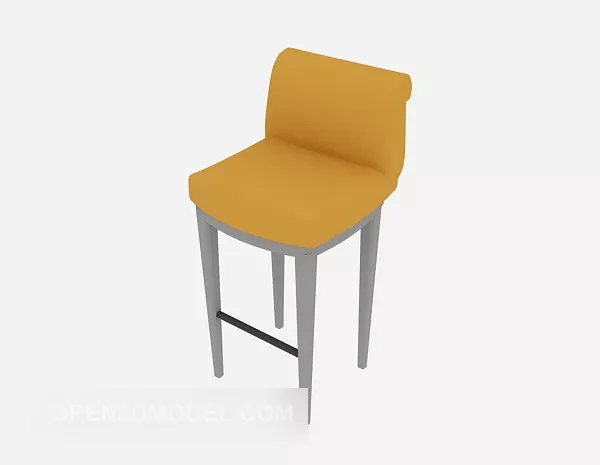 High Bar Chair Yellow Color 3d model High Bar Chair Yellow Color 3d model