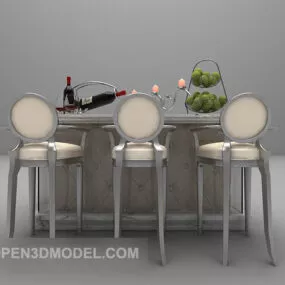 High Chair Table 3d model