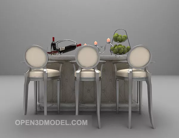 High Chair Table 3d model High Chair Table 3d model