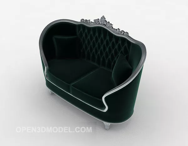 High-end European Double Sofa 3d model High-end European Double Sofa 3d model
