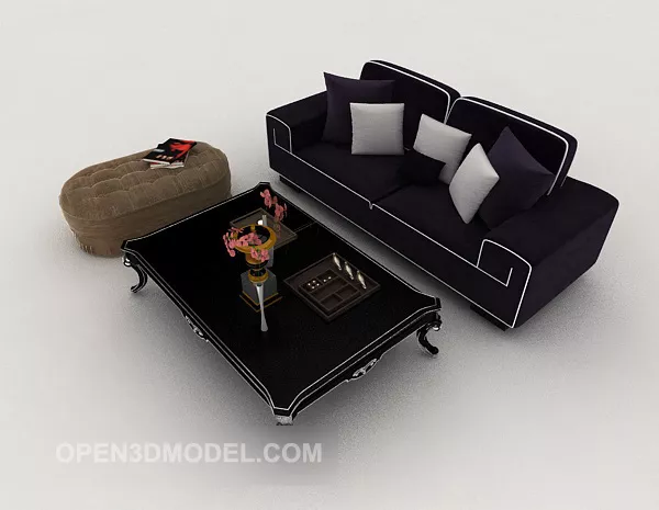 High-end European Home Sofa 3d model High-end European Home Sofa 3d model