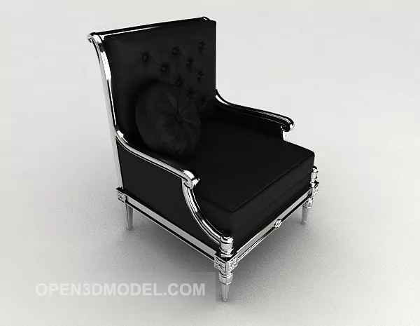 High-end Black Single Sofa 3d model High-end Black Single Sofa 3d model