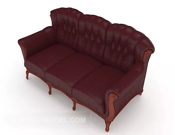 Antique Red Multi Seaters Sofa Design 3d model Antique Red Multi Seaters Sofa Design 3d model