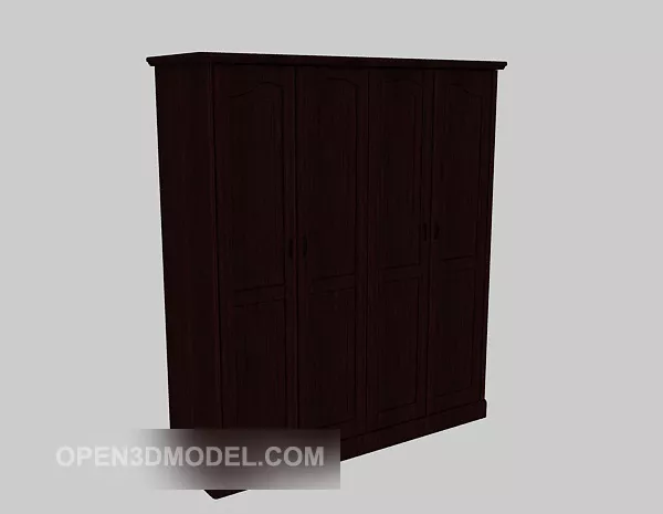 Wardrobe Three Doors, Drawers Combine 3d model