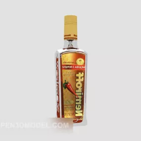 High-grade Wine Bottle 3d model