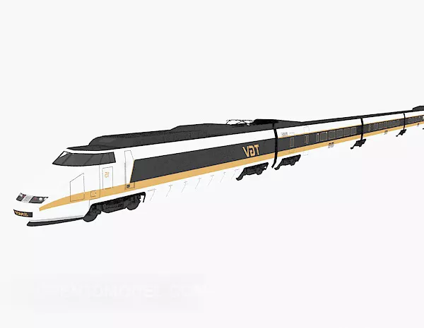 High-speed Rail Bullet Train 3d model High-speed Rail Bullet Train 3d model