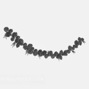 Holiday Decorative Ribbon 3d model