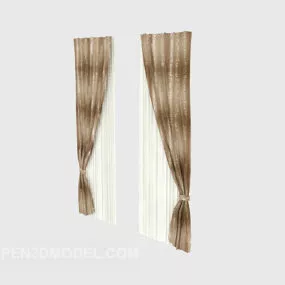 Home Bedroom Curtain 3d model