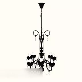 Home Black Crystal Chandelier 3d model
