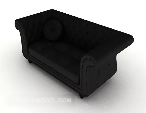 Home Black Leather Multiplayer Sofa 3d model Home Black Leather Multiplayer Sofa 3d model